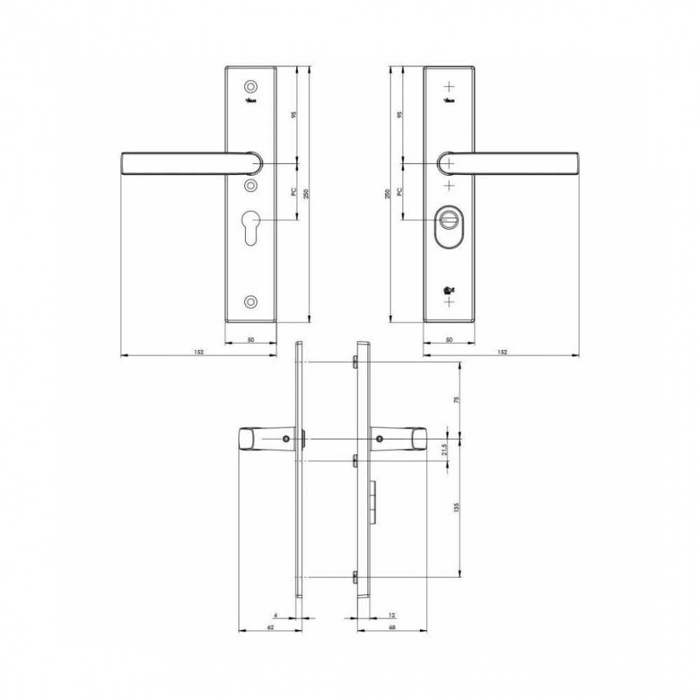 VEILIG veiligheidsbeslag kruk-kruk 2200/2300 50 mm SKG*** kerntrekbeveiliging