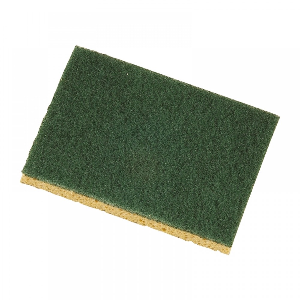Sorbo Schuurspons - 13x9x2,5cm - Groen schuurvlak - Viscose