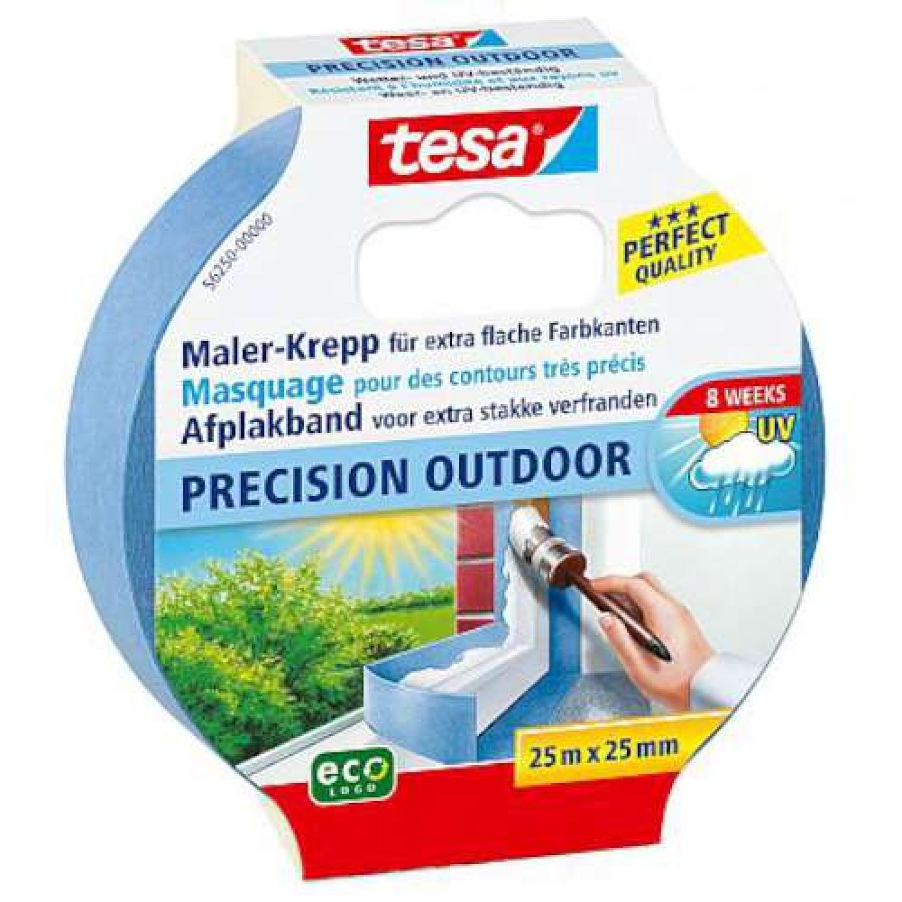 Tesa afplaktape 25mm 25 meter outdoor 