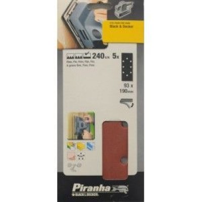 Piranha schuurpapier X31527 1/3 vel K240 187x93 mm 5 stuks