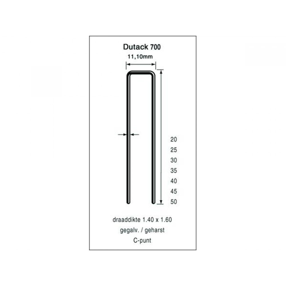 dutack nieten type 730cnk 30mm 