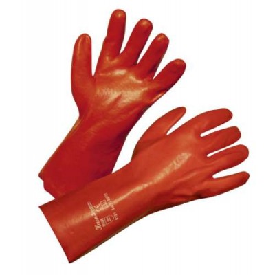 handschoenen pvc rood 27cm 