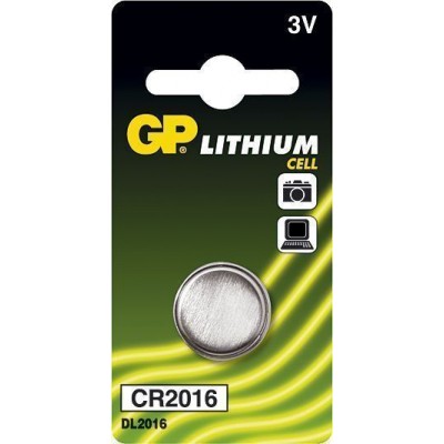Knoopcelbatterij cr2016 lithium 3 volt