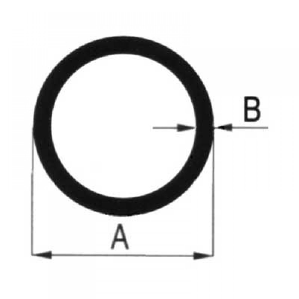 Aluminium buis rond 10x1mm 200cm