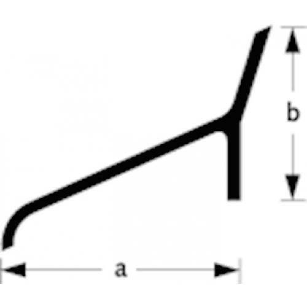 Aluminium lekdorpel 34x17mm 200cm