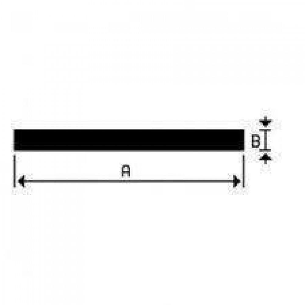 Aluminium platstaf 15x2mm 200cm