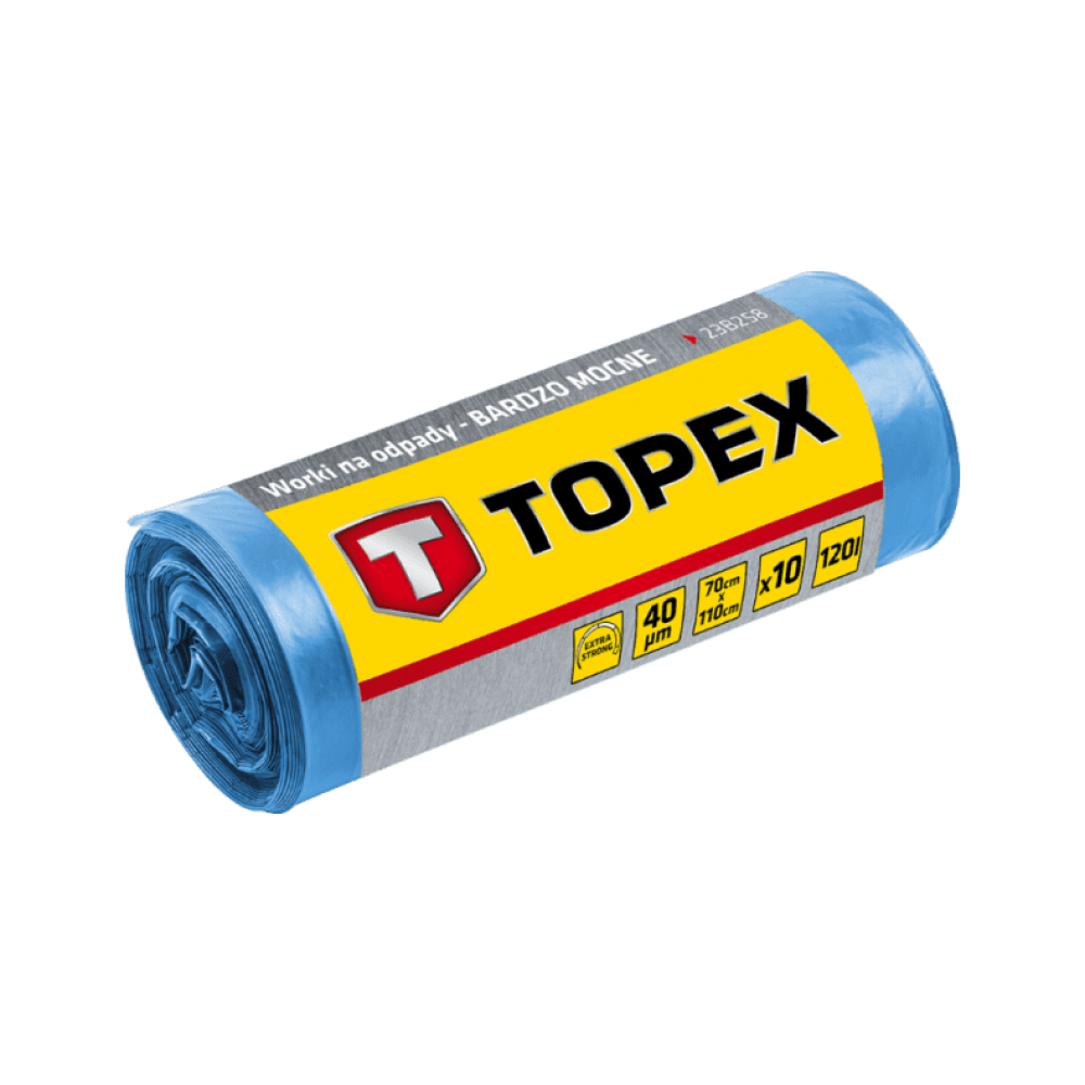 Topex Vuilniszakken Grofvuil 110x70cm PE Blauw 10 Stuks