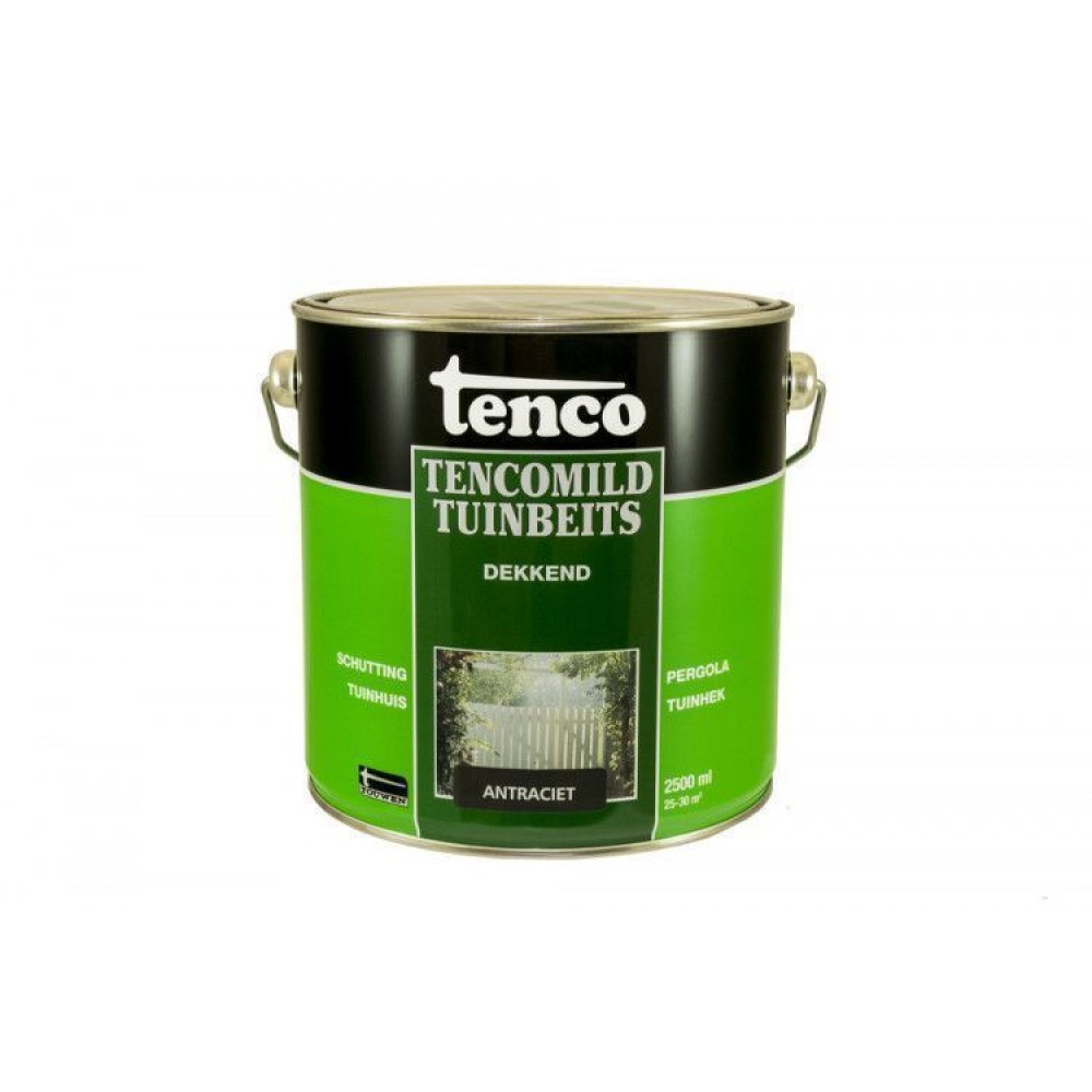 Tenco Tencomild tuinbeits dekkend antraciet 2.5 liter