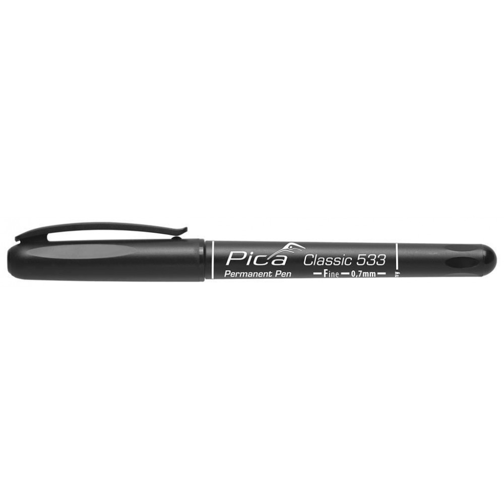 PICA 533/46 PERMANENT PEN 0.7MM ROND ZWART