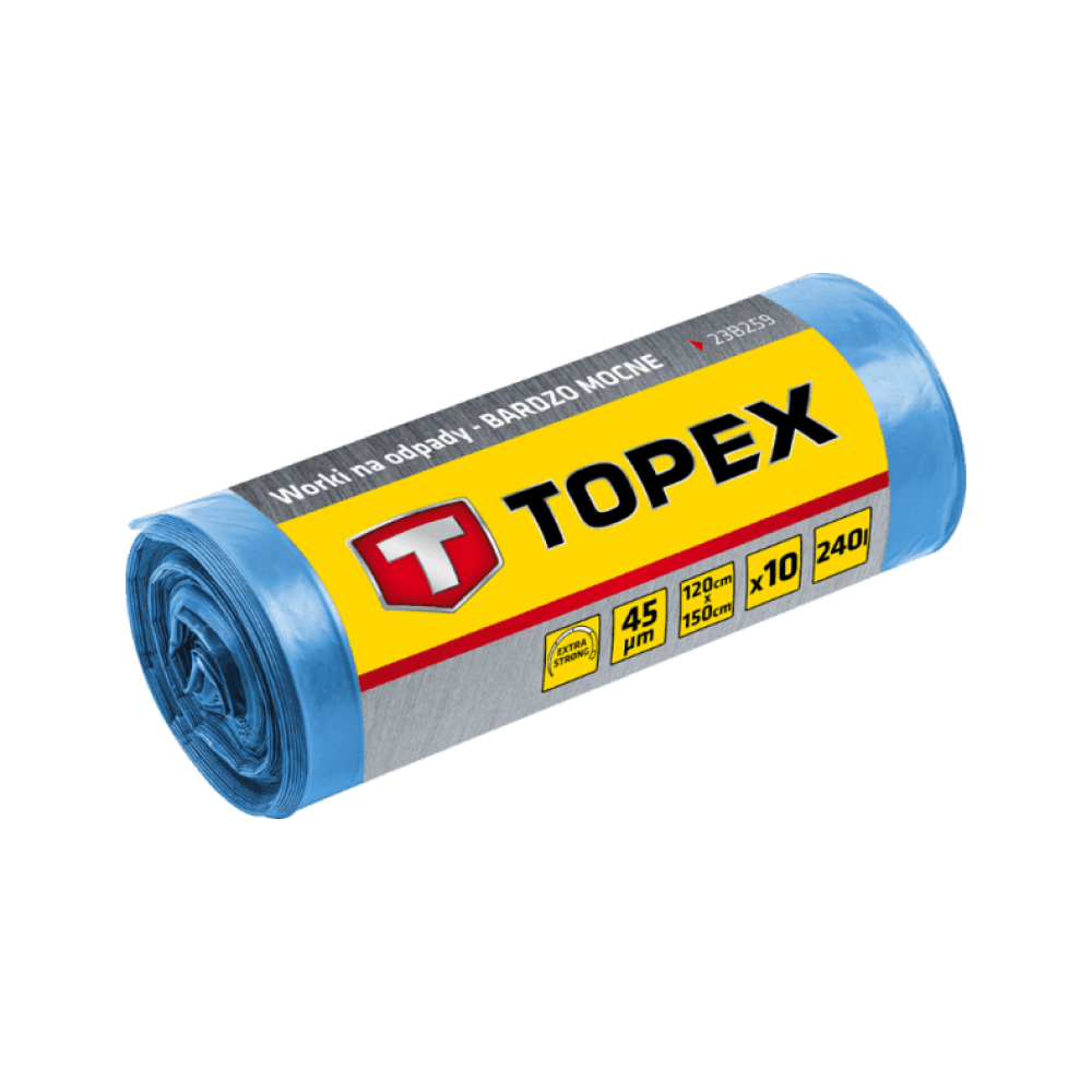 Topex Vuilniszakken Grofvuil 150x120cm PE Blauw 10 Stuks