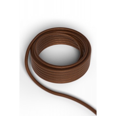 Calex textiel omwikkelde kabel 1.5 Meter metallic bruin