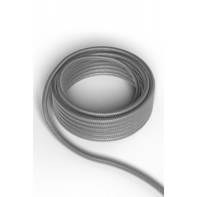 Calex textiel omwikkelde kabel 1.5 Meter metallic grijs