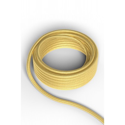 Calex textiel omwikkelde kabel 3 Meter metallic goud