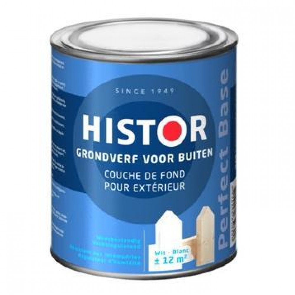 Histor perfect base grondverf buiten wit 750ml