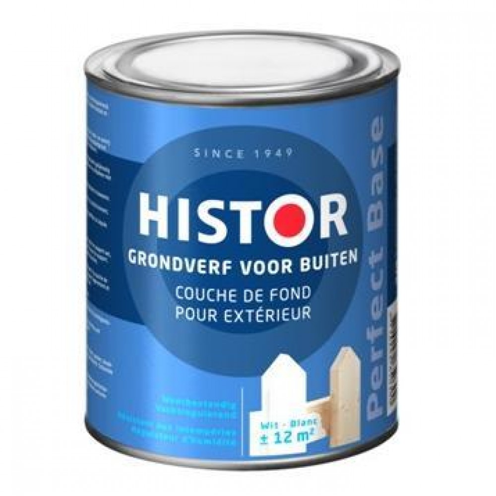 Histor perfect base grondverf buiten wit 2500ml
