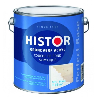 Histor perfect base grondverf acryl wit 250ml