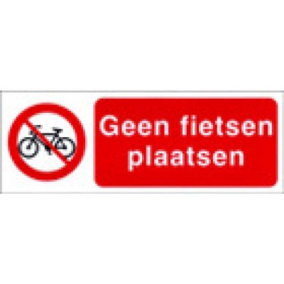 Pickup bord 33x12 cm - Geen fietsen plaatsen