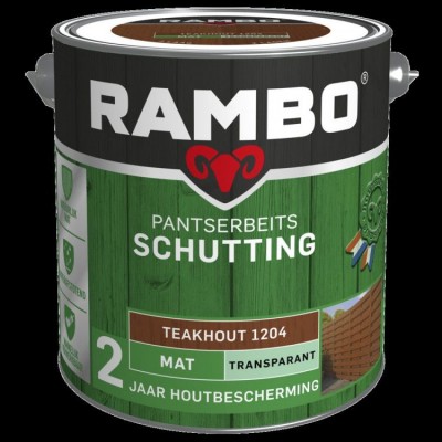 Rambo Schutting pantserbeits mat transparant teakhout 1204 2500ml