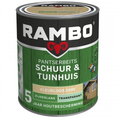 Rambo Schuur en Tuinhuis pantserbeits zijdeglans transparant kleurloos 0000 750ml