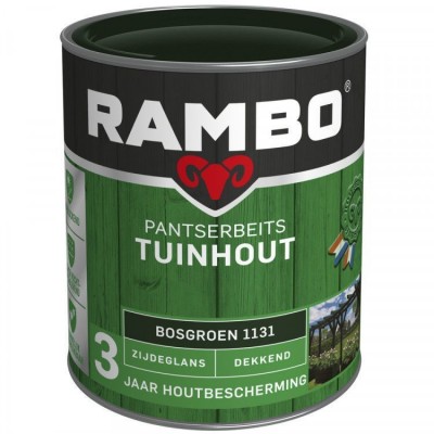 Rambo Tuinhout pantserbeits zijdeglans dekkend bos groen 1131 750ml
