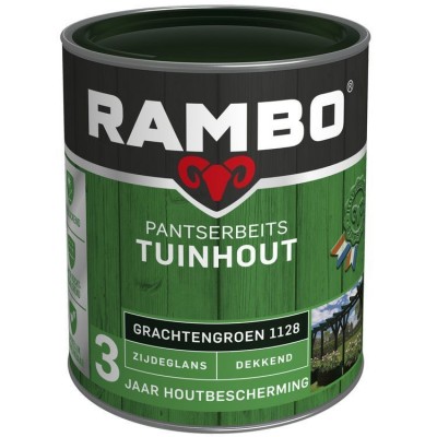 Rambo Tuinhout pantserbeits zijdeglans dekkend grachten groen 1128 750ml