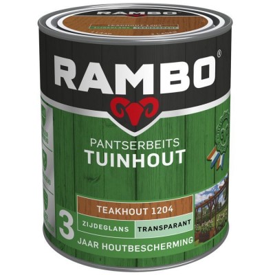Rambo Tuinhout pantserbeits zijdeglans transparant teakhout 1204 750ml