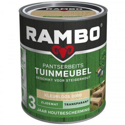 Rambo Tuinmeubel pantserbeits zijdemat transparant kleurloos 0000 750ml