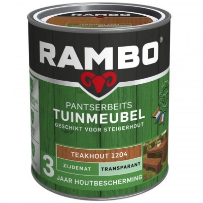 Rambo Tuinmeubel pantserbeits zijdemat transparant teakhout 1204 750ml