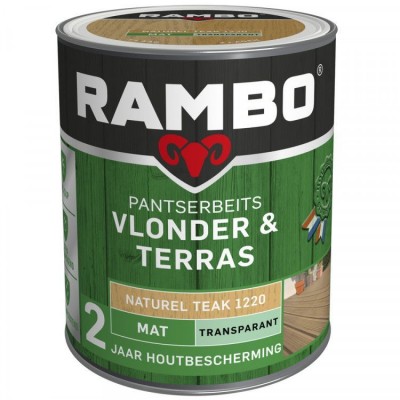 Rambo Vlonder en Terras pantserbeits mat transparant 1220 1000ml