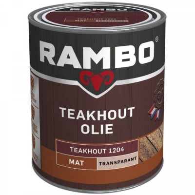 Rambo Teak olie transparant teakhout 1204 750ml