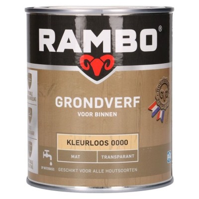 Rambo grondverf transparant mat kleurloos 750ml
