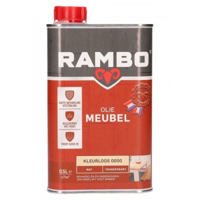 Rambo meubelolie transparant mat kleurloos 500ml