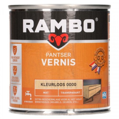 Rambo Pantser Vernis transparant mat kleurloos 250ml