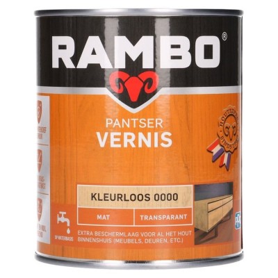Rambo Pantser Vernis transparant mat kleurloos 750ml