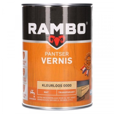 Rambo Pantser Vernis transparant mat kleurloos 1250ml