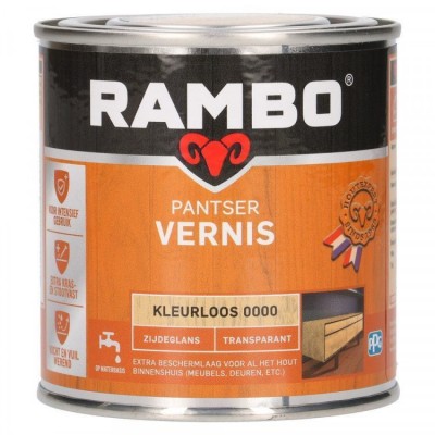 Rambo Pantser Vernis transparant zijdeglans kleurloos 250ml