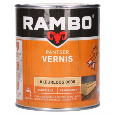 Rambo Pantser Vernis transparant zijdeglans kleurloos 750ml