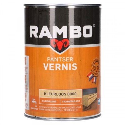 Rambo Pantser Vernis transparant zijdeglans kleurloos 1250ml