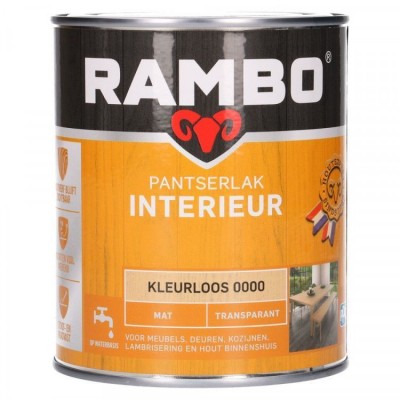 Rambo Pantserlak Interieur transparant mat kleurloos 750ml