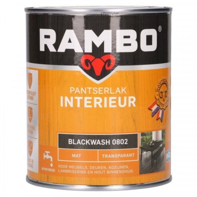Rambo Pantserlak Interieur transparant mat blackwash 802 750ml