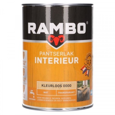 Rambo Pantserlak Interieur transparant mat kleurloos 1250ml