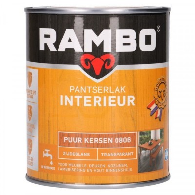 Rambo Pantserlak Interieur transparant zijdeglans puur kersen 806 750ml