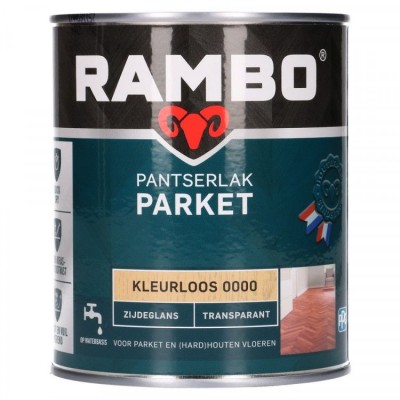 Rambo pantserlak parket transparant zijdeglans kleurloos 750ml
