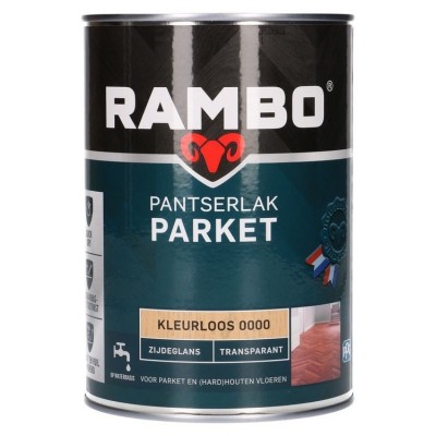 Rambo pantserlak parket transparant zijdeglans kleurloos 1250ml