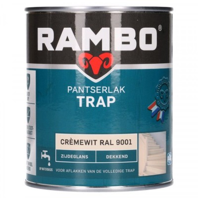 Rambo Pantserlak Trap dekkend zijdeglans cremewit 9001 750ml