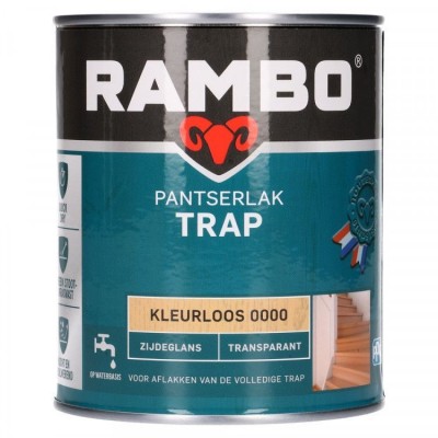 Rambo Pantserlak Trap transparant zijdeglans kleurloos 750ml