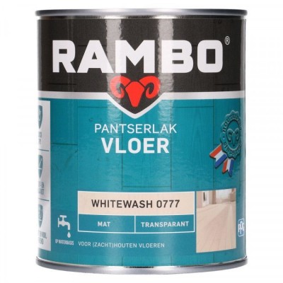 Rambo Pantserlak Vloer transparant mat whitewash 777 750ml