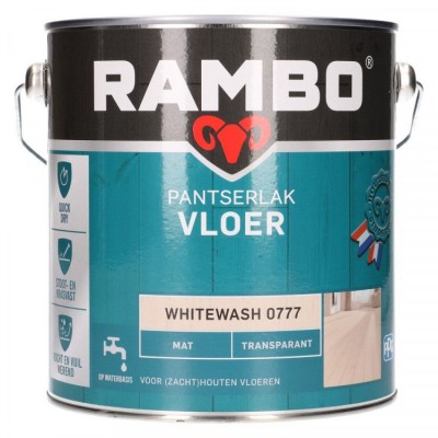 Rambo Pantserlak Vloer transparant mat whitewash 777 2500ml
