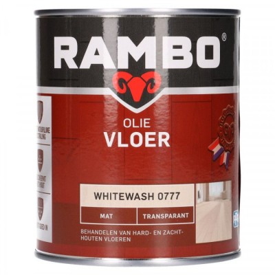 Rambo vloer olie transparant mat whitewash 777 750ml