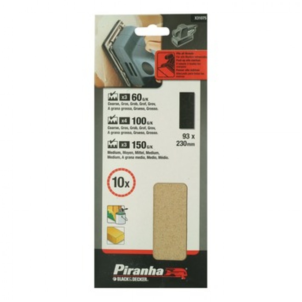 Piranha schuurstrook K150 280x115 mm 10 stuks X31050-XJ